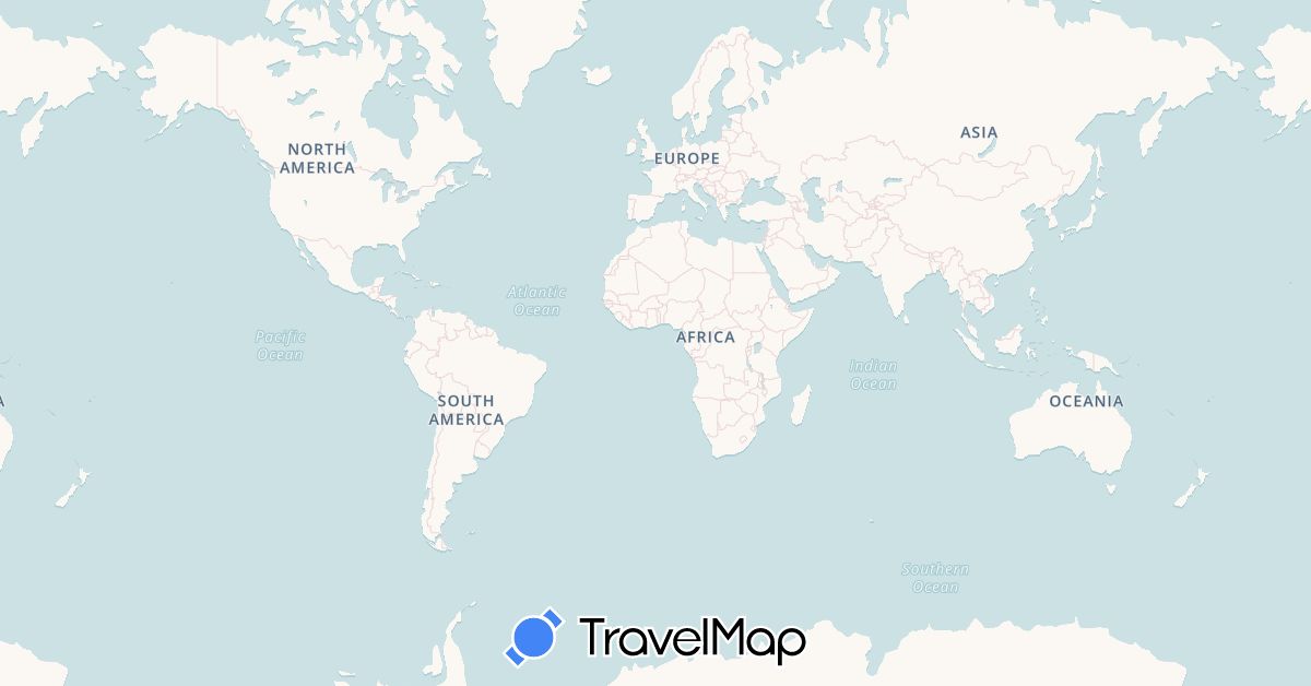 TravelMap itinerary: driving in Andorra, Austria, Spain, Hungary, Morocco, Oman, Slovakia (Africa, Asia, Europe)